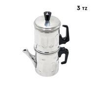 Cafetière Napolitaine Diamant Ilsa Aluminium Café Expresso Avec 2 Manches