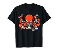 Cafetière Octopus avec équipement Espresso et Sugar Cute Art T-Shirt