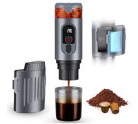 Cafetière portable 2 en 1 avec batterie de 7650 mAh, extraction à chaud/froid, pour capsules Nespresso et café moulu