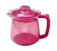 Cafetière portable en silicone et récipient à lait pour la maison, le bureau, les voyages, passe au lave-vaisselle (500 ml, violet/rouge)