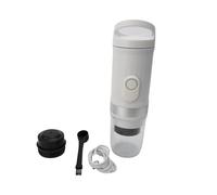 Cafetière Portable Rechargeable, Pression 20, Poignée Pratique, Look élégant, 100W (WHITE)