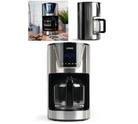 Cafetière programmable - INOX - 1,5L - 12 tasses - Minuteur LCD - Système anti-gouttes