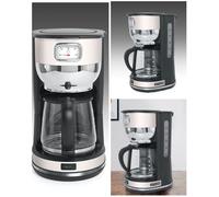 CAFETIERE RETRO VINTAGE 1000W SANS FIL GRISE ANTHRACITE et beige