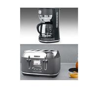 Cafetière Rétro Vintage - Noir - 10 Tasses - 1.4L - 2200W - Arrêt automatique