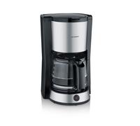 Severin Cafetière filtre KA9370 - 1000 W - Inox brossé noir-argent - 12 tasses