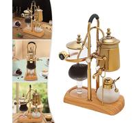 Cafetière siphonnée dorée de la famille royale belge, filtre en tissu intégré, infusion multifonctionnelle, verre hautement borosilicaté