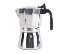 Cafetière sur plaque de cuisson en acier inoxydable, cafetière sur plaque de cuisson octogonale à répartition uniforme de la chaleur, cafetière italienne Moka pour cuisinières à ga (300ML)