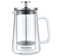 Cafetière/théière à piston 0,35 L argentée KLAUSBERG KB-7684