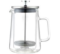 Cafetière/théière à piston 0,60 L argentée KLAUSBERG KB-7685