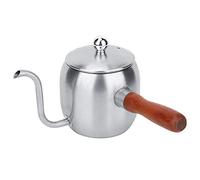 Cafetière Théière Ménage En Acier Inoxydable Café Goutte À Goutte Bouilloire Long Bec Bouilloire Goutte À Goutte Cafetière Pot Long Étroit Camping Bouilloire 500 ML pour La Cuisine(Argent)
