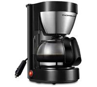 Cafetière THOMSON - 0.65 L - 4/6 tasses - 12V 170 W - Finition acier inoxydable - Maintien au chaud automatique