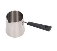Cafetière turc, lait en acier inoxydable mousser le lait beurre de beurre de lait de lait avec une longue poignée et une échelle pour le chocolat chaud cappuccino (350 ml)
