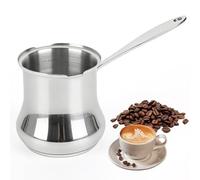 Cafetière turque 500 ml - Cafetière arabe - En acier inoxydable 18/10 - Verseuse grecque - Verseuse arabe turque pour beurre de lait et miel