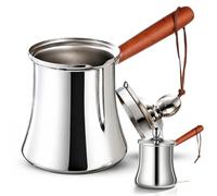 Cafetière turque 720 ml en acier inoxydable avec bec verseur et couvercle, pour café turc, beurre, confiture, lait, confiture et beurre
