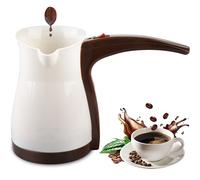 Cafetière Turque, Cafetière Électrique, Machine à Café Turque Électrique de 500 Ml, 600 W, Machine à Expresso à Induction 220 V, Bouilloire Électrique, pour Théière à Moka Domestique Thé Café (Beige)