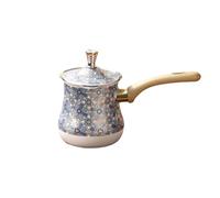 Cafetière turque de 550 ml, en acier inoxydable, style arabe, récipient à beurre en forme de V, longue poignée en bois (style C)