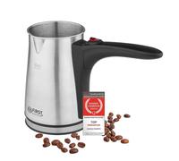 Cafetière Turque Electrique avec Poignée Repliable 800W, Pot à Café Grec 350ml en Acier Inoxydable [Classique]