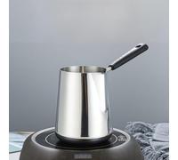 Cafetière turque en acier inoxydable - 350 ml, 600 ml, 900 ml - Pour faire fondre le chocolat au lait - Sauce chauffante avec bec verseur - Compatible avec induction au gaz (900 ml)