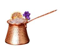 Cafetière turque vintage - Cafetière turque classique en métal - Conserve la chaleur - Fabriquée à la main - Bec verseur ergonomique de style traditionnel facile à verser - Extraction parfaite pour la