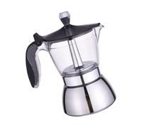 Cafetière unique en acier inoxydable avec couvercle transparent pour le petit déjeuner, la détente ou un événement social