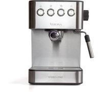 Prixton - Machine à café Expresso Cafetière Automatique Verona avec 20 bars, 850W, Support de sortie double pour 2 cafés et Vaporisateur intégré pour le chauffage et la mousse, Acier inoxydable