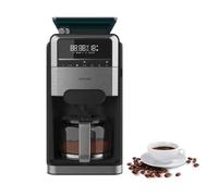 Cecotec Cafetières à Goutte Coffee 66 Grind & Brew. 1400W, 1.5L, 12 Tasses, Réservoir de 230g de Grains de Café, Moulin Conique, 7 Niveaux, Programmable jusqu'à 24h, Intensité Réglable, Acier Inox