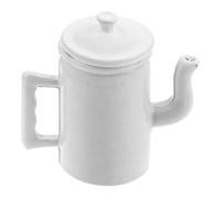 Cafetières miniatures en métal avec couvercle à l'échelle 1/12 pour maisons de poupées, décorations de cuisine rétro, accessoire de collection, bouilloire miniature en métal