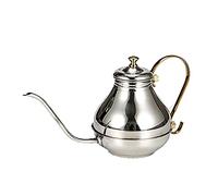 Cafetières Pot de bouche fine en acier inoxydable Taule Palais à fin pour un Usage Quotidien(Silver)