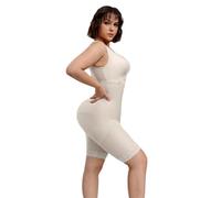 CAFETU Pantalon gainant ouvert à l'entrejambe pour femme Body rehausseur de fesses Contrôle du ventre Shapewear taille haute amincissant, b, X-Small
