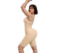 CAFETU Pantalon gainant ouvert à l'entrejambe pour femme Body rehausseur de fesses Contrôle du ventre Shapewear taille haute amincissant, D, X-Large