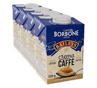 Caffè Borbone Crème Café au Baileys - 1 Brique de 550g - Crème à base de Lait avec du Café soluble délactosé, avec du Baileys - Sans Lactose et Sans Gluten (Lot de 4)