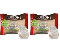 Caffè Borbone Don Carlo Capsule Compostable, Mélange Rouge - 50 Capsules - Compatibles avec les machines à café à usage domestique Lavazza®* A Modo Mio®* (Lot de 2)