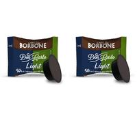 Caffè Borbone Don Carlo, Mélange Light, 50% moins de caféine que le Mélange Bleu - 50 Capsules - Compatibles avec les machines à café à usage domestique Lavazza®* A Modo Mio®* (Lot de 2)