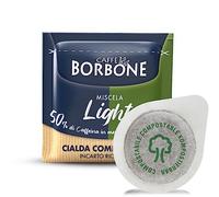 Caffè Borbone Dosette Compostable, Mélange Light, 50% moins de caféine que le Mélange Bleu - 50 Dosettes de Café - Système ESE