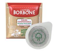 Caffè Borbone Dosette Compostable, Emballage Recyclable, Mélange Rouge - 100 Dosettes de Café - Système ESE