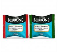 Caffè Borbone Kit de dégustation - 200 capsules - Compatibles avec les machines de la marque Bialetti* - 100 Mélange Rouge et 100 Mélange Dek