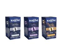 Caffè Borbone Kit de Dégustation 90 Capsules en Aluminium: 30 Mia Napoli, 30 Ciao Venezia, 30 Magica Palermo - (30 paquets de 30) - Compatibles avec les machines à café à usage domestique Nespresso*