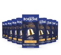 Caffé Borbone Mélange Ciao Venezia - 100 capsules en ALUMINIUM (10 paquets de 10) - Compatibles avec les machines à café à usage domestique Nespresso®*