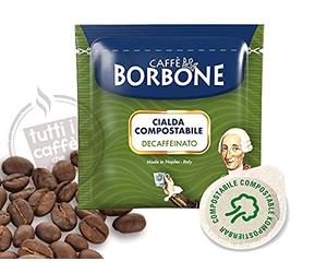 Caffé Borbone - mélange décaféiné - Lot de 100 dosettes ESE 44 mm pour machine à café
