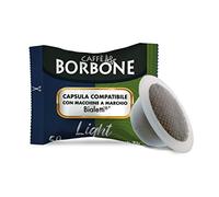 Caffè Borbone Mélange Light, 50% moins de caféine que le Mélange Bleu - 100 Capsules - Compatible Bialetti