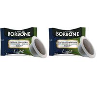 Caffè Borbone Mélange Light, 50% moins de caféine que le Mélange Bleu - 50 Capsules - Compatibles avec les machines à café de la marque Bialetti®* (Lot de 2)