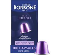 Caffè Borbone mélange Mia 100 capsules aluminium, compatibles Nespresso, 10x10, espresso riche et équilibré