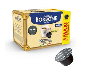 Caffè Borbone Mezcla de Café Negra - 90 cápsulas - Compatibles con las Máquinas de Café de la marca Nescafè®* Dolce Gusto®*