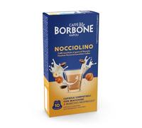 Caffè Borbone Nocciolino - Cappuccino aromatisé aux Noisettes - 60 capsules (6 paquets de 10) - Compatible avec les machines domestiques Nespresso®*