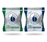 Caffè Borbone Respresso Kit de dégustation - 200 capsules compatibles avec les machines à usage domestique Nespresso* (100 Bleues, 100 Dek)
