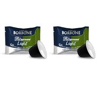 Caffè Borbone Respresso, Mélange Light, 50% moins de caféine que le Mélange Bleu - 50 Capsules - Compatibles avec les machines à café à usage domestique Nespresso®* (Lot de 2)