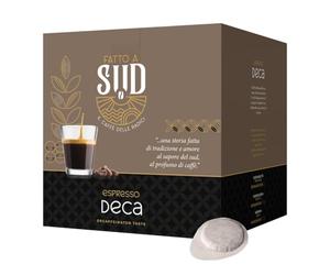 Caffè Fatto a Sud - 50 Dosettes de Café Sans Caféine Ese 44 Goût Deca - Pack de 50 dosettes - Goût Décaféiné, Espresso Italien