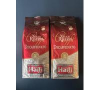 Caffè Haiti Roma Gran Riserva Café espresso décaféiné de qualité supérieure, fabriqué en Italie, en grains dans un paquet de 2 x 500g