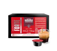 Caffè Mauro Torrefazione mélange FORTE, 100 Capsules Compatibili con Macchine Lavazza Blue, Espresso Intense et Corsé, Intensité 10/10