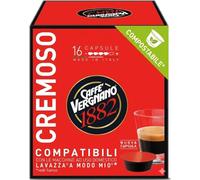 Caffè Vergnano 1882 Capsules de café crémeux compatibles avec Lavazza A Modo Mio, 8 paquets de 16 capsules (total 128)